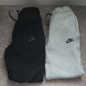 Kids Nike Texg Kids Black and Light Gray Sweatpants